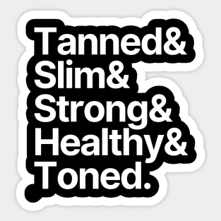 Fitness | Tanned Slim Strong Healthy Toned Sticker